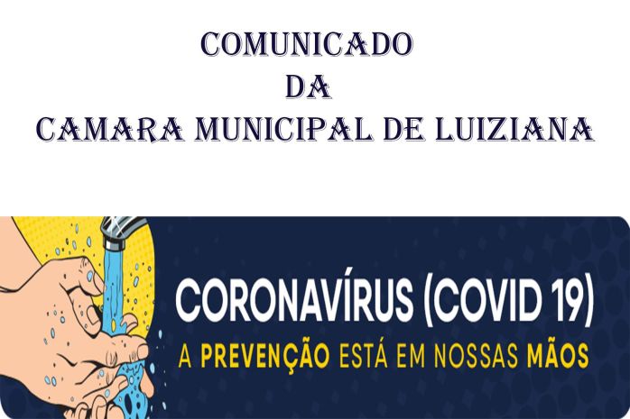 Comunicado Camara Municipal de luiziana